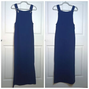 Dorothy Perkins Womens Blue Overall Maxi Dress Size 4
